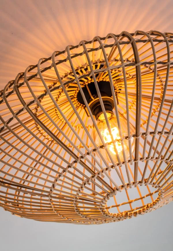 Lucide MAGALI - Flush ceiling light - Ø 56 cm - 1xE27 - Natural - atmosphere 2
